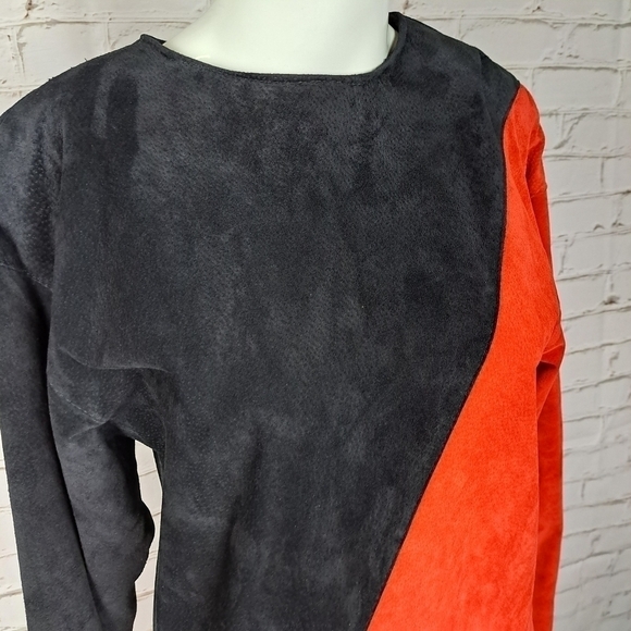 BAGATELLE  Vintage Genuine Suede Leather Shift Dress - Picture 3 of 13